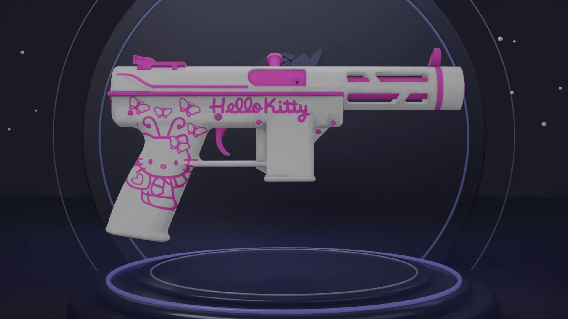 Machine Pistol - Hello Kitty White